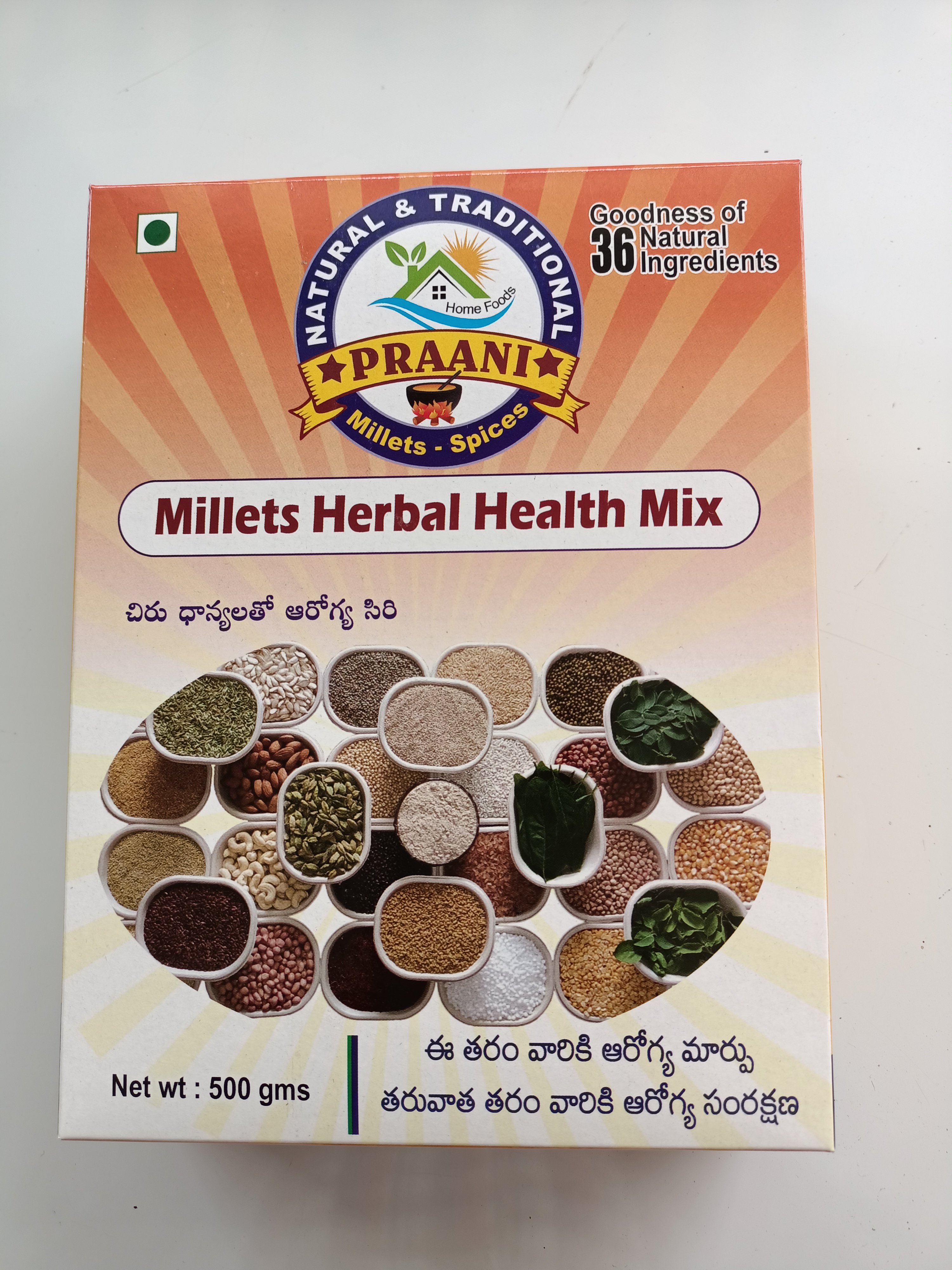 Millets Herbal Health Mix (Prani Natural & Traditional) 500gms Box