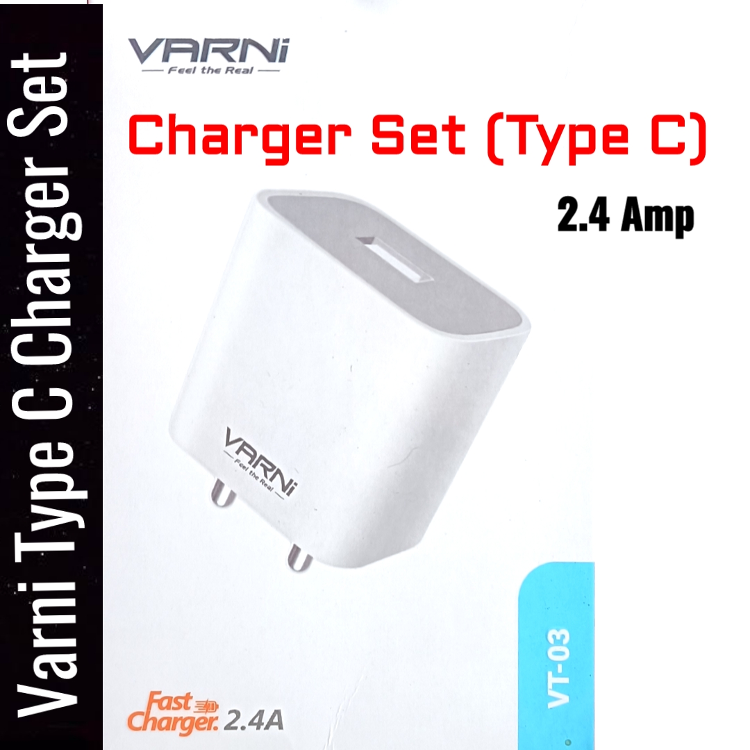 Varni VT03 (Type C ) Charger Set Note:- check the charging Pin of your Mobile Before Buying the product