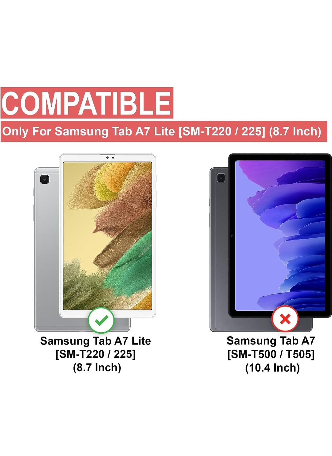 Samsung Tab A7 Lite Tempered Glass (Govt Provided Tab)