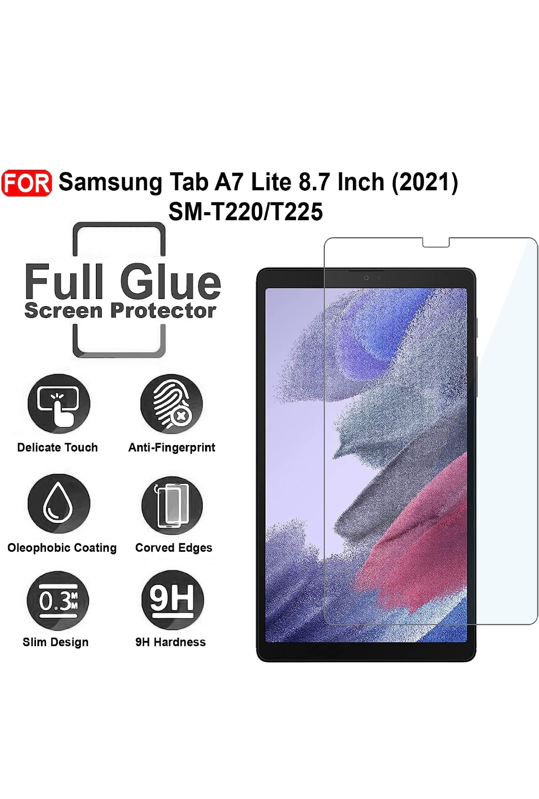 Samsung Tab A7 Lite Tempered Glass (Govt Provided Tab)