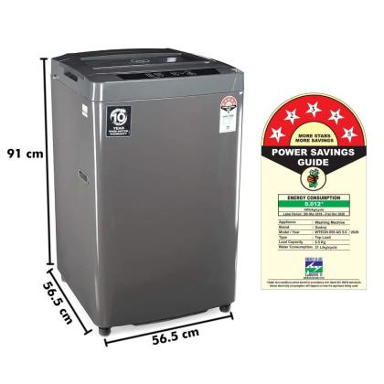 Godrej 6 kg Fully Automatic Top Loading Washing Machine, Grey (WTEON 600 AD 5.0 ROGR)